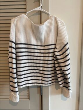 French Connection Women’s Classic Black & White Striped Sweater* Sz. M